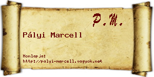Pályi Marcell névjegykártya